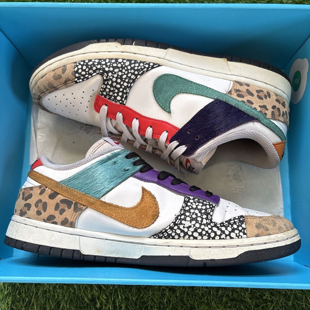 Nike Dunk Low SE DN3866-100 White Leather Lace-Up Sneaker Shoes Women’s Size 10 - Picture 3 of 5